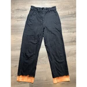 Everlane Women's Cropped Straight Regular High Rise Dyed Hem & Pocket Jeans Sz 0